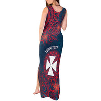 Personalised Wallis And Futuna Tank Maxi Dress Hibiscus Polynesian Tribal Pattern
