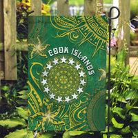 Cook Islands Garden Flag Hibiscus Polynesian Tribal Pattern