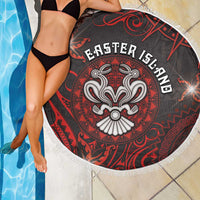 Easter Island Beach Blanket Hibiscus Polynesian Tribal Pattern