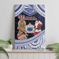 Samoa Christmas Canvas Wall Art Samoan Siva Dance With Santa - Polynesian Pride
