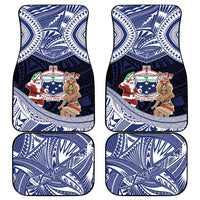 Samoa Christmas Car Mats Samoan Siva Dance With Santa - Polynesian Pride