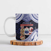 Samoa Christmas Ceramic Mug Samoan Siva Dance With Santa - Polynesian Pride