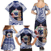 Samoa Christmas Family Matching Summer Maxi Dress and Hawaiian Shirt Samoan Siva Dance With Santa DT05 - Polynesian Pride
