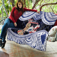 Samoa Christmas Quilt Samoan Siva Dance With Santa - Polynesian Pride