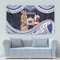 Samoa Christmas Tapestry Samoan Siva Dance With Santa - Polynesian Pride
