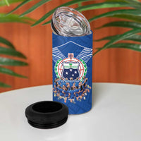 Toa Samoa 4 in 1 Can Cooler Tumbler Samoan Warrior Spirit Rugby - Polynesian Pride