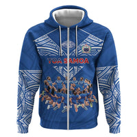 Toa Samoa Hoodie Samoan Warrior Spirit Rugby - Polynesian Pride