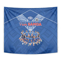 Toa Samoa Tapestry Samoan Warrior Spirit Rugby - Polynesian Pride