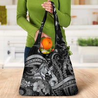 Maori Romantic Valentine Grocery Bag The Hongi Kiss Black Galaxy