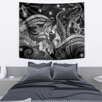 Maori Romantic Valentine Tapestry The Hongi Kiss Black Galaxy