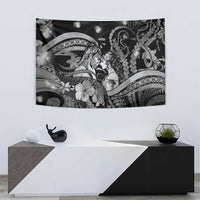 Maori Romantic Valentine Tapestry The Hongi Kiss Black Galaxy