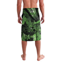 Personalised Maori Romantic Valentine Lavalava The Hongi Kiss Green Galaxy
