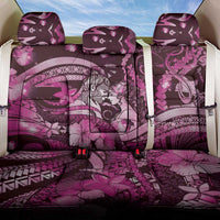Maori Romantic Valentine Back Car Seat Cover The Hongi Kiss Pink Galaxy