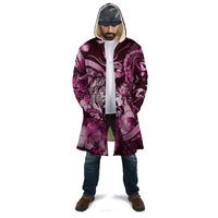 Personalised Maori Romantic Valentine Cloak The Hongi Kiss Pink Galaxy