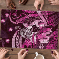 Maori Romantic Valentine Puzzle The Hongi Kiss Pink Galaxy