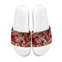 Maori Romantic Valentine Slide Sandals The Hongi Kiss Red Galaxy
