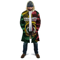 Personalised Vanuatu Independence Day Cloak Boar Tusk Warrior Tribal Floral Patterns