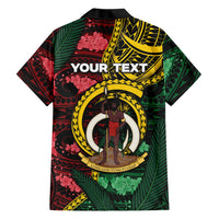 Personalised Vanuatu Independence Day Family Matching Summer Maxi Dress and Hawaiian Shirt Boar Tusk Warrior Tribal Floral Patterns DT05 Dad's Shirt - Long Sleeve Multicolor - Polynesian Pride