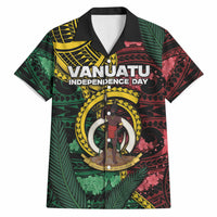 Personalised Vanuatu Independence Day Hawaiian Shirt Boar Tusk Warrior Tribal Floral Patterns DT05 Multicolor - Polynesian Pride