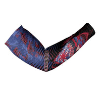 Guam Arm Sleeves Chamorro Seal Tribal Scratch Design - Polynesian Pride