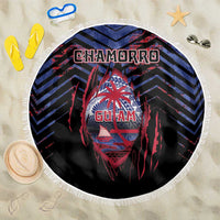 Guam Beach Blanket Chamorro Seal Tribal Scratch Design - Polynesian Pride