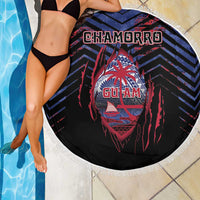 Guam Beach Blanket Chamorro Seal Tribal Scratch Design - Polynesian Pride