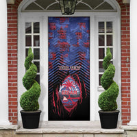 Guam Door Cover Chamorro Seal Tribal Scratch Design - Polynesian Pride