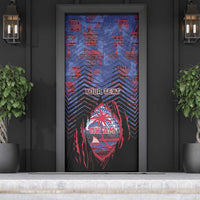 Guam Door Cover Chamorro Seal Tribal Scratch Design - Polynesian Pride