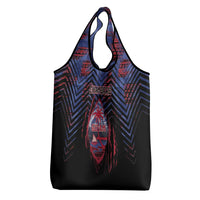Guam Grocery Bag Chamorro Seal Tribal Scratch Design - Polynesian Pride