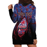 Personalised Guam Hoodie Dress Chamorro Seal Tribal Scratch Design - Polynesian Pride