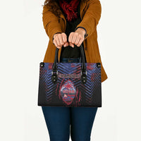 Guam Leather Bag Chamorro Seal Tribal Scratch Design - Polynesian Pride