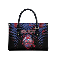 Guam Leather Bag Chamorro Seal Tribal Scratch Design - Polynesian Pride