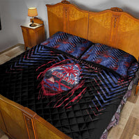 Guam Quilt Bed Set Chamorro Seal Tribal Scratch Design - Polynesian Pride