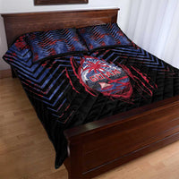 Guam Quilt Bed Set Chamorro Seal Tribal Scratch Design - Polynesian Pride