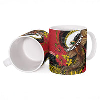 Personalised Papua New Guinea Language Week Ceramic Mug Bird Of Paradise Tribal Floral Pattern DT05 - Polynesian Pride