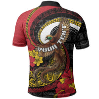 Personalised Papua New Guinea Language Week Polo Shirt Bird Of Paradise Tribal Floral Pattern DT05 - Polynesian Pride