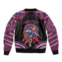 Personalised Samoa Mixed Martial Arts Sleeve Zip Bomber Jacket Flying Knee Of Samoan - Polynesian Pride