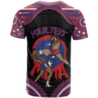 Personalised Samoa Mixed Martial Arts T Shirt Flying Knee Of Samoan - Polynesian Pride