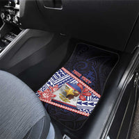 American Samoa Car Mats Bald Eagle With Polynesian Pattern - Polynesian Pride