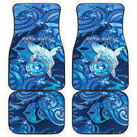 Northern Mariana Islands Car Mats Galaxy Polynesian Shark Tattoo - Polynesian Pride