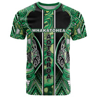 Aotearoa Whakatohea T Shirt Maori Tribal Green Abalone Paua Shell Pattern DT05 Green - Polynesian Pride
