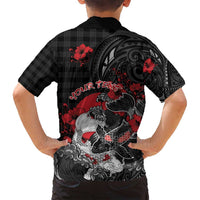 Personalised Hawaiian And Japanese Family Matching Off Shoulder Short Dress and Hawaiian Shirt Aloha Koi Fish Palaka Patterns DT05 - Polynesian Pride