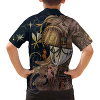 Hawaii Makahiki Family Matching Summer Maxi Dress and Hawaiian Shirt Polynesian Sky And Earth - Polynesian Pride