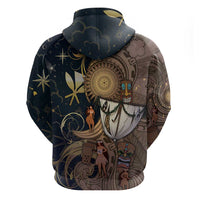 Hawaii Makahiki Zip Hoodie Polynesian Sky And Earth - Polynesian Pride