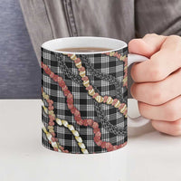Hawaii Palaka Niihau Shell Lei Ceramic Mug Tropical Island Plaid Patterns