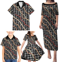 Hawaii Palaka Niihau Shell Lei Family Matching Puletasi and Hawaiian Shirt Tropical Island Plaid Patterns DT05 - Polynesian Pride