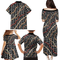 Hawaii Palaka Niihau Shell Lei Family Matching Puletasi and Hawaiian Shirt Tropical Island Plaid Patterns DT05 - Polynesian Pride