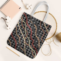 Hawaii Palaka Niihau Shell Lei Tote Bag Tropical Island Plaid Patterns