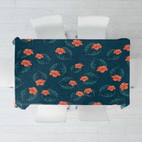 Hawaii Monstera Tablecloth Hibiscus Flowers Simple Style - Polynesian Pride
