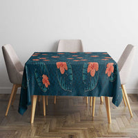 Hawaii Monstera Tablecloth Hibiscus Flowers Simple Style - Polynesian Pride